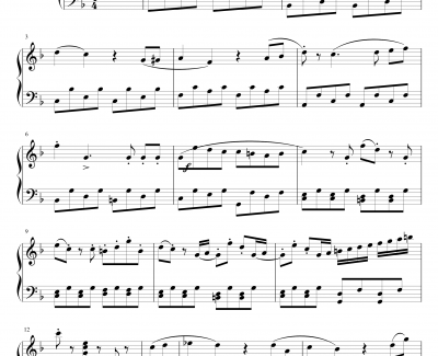 F大调小奏鸣曲钢琴谱-迪阿贝拉