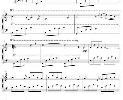 潮鳴り钢琴谱- 纯钢演奏版-Clannad