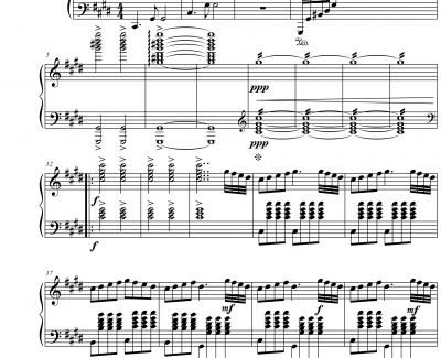 中国狂想曲钢琴谱：4‘58’‘-项海波