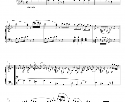 Marsch钢琴谱-March in D minor-车尔尼-Czerny