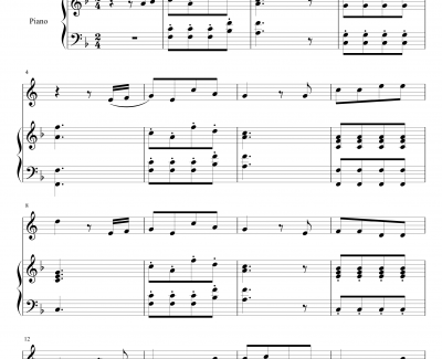 小奏鸣曲第二乐章钢琴谱-莫扎特