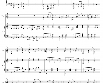A小调舞曲钢琴谱-For Piano And Violin-.伊dên-H14