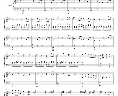 第四十号交响曲第一乐章钢琴谱-双钢琴-莫扎特