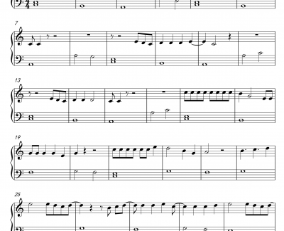 无题钢琴谱-简易版-权志龙