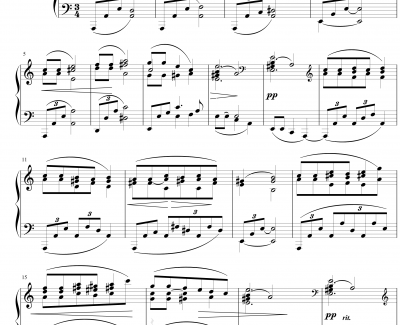 间奏曲钢琴谱-Op.116  No.2-勃拉姆斯-Brahms