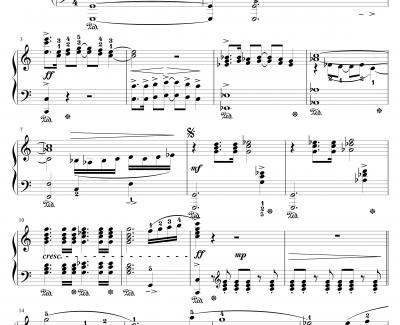 最终幻想5主旋律钢琴谱-植松伸夫