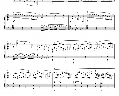 F大调第一钢琴奏鸣曲第一乐章钢琴谱-莫扎特-K280
