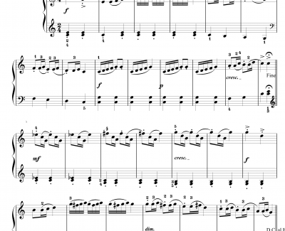 风笛舞曲钢琴谱-莫扎特