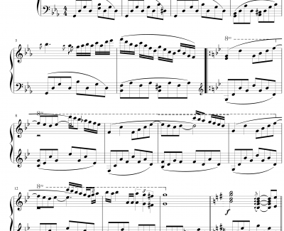 星空钢琴谱-Swenl特别版-克莱德曼
