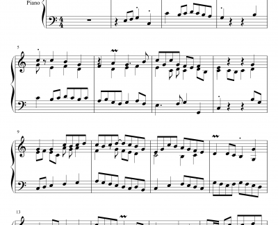 回归巴洛克 op.2钢琴谱-三部创意曲-千古留名