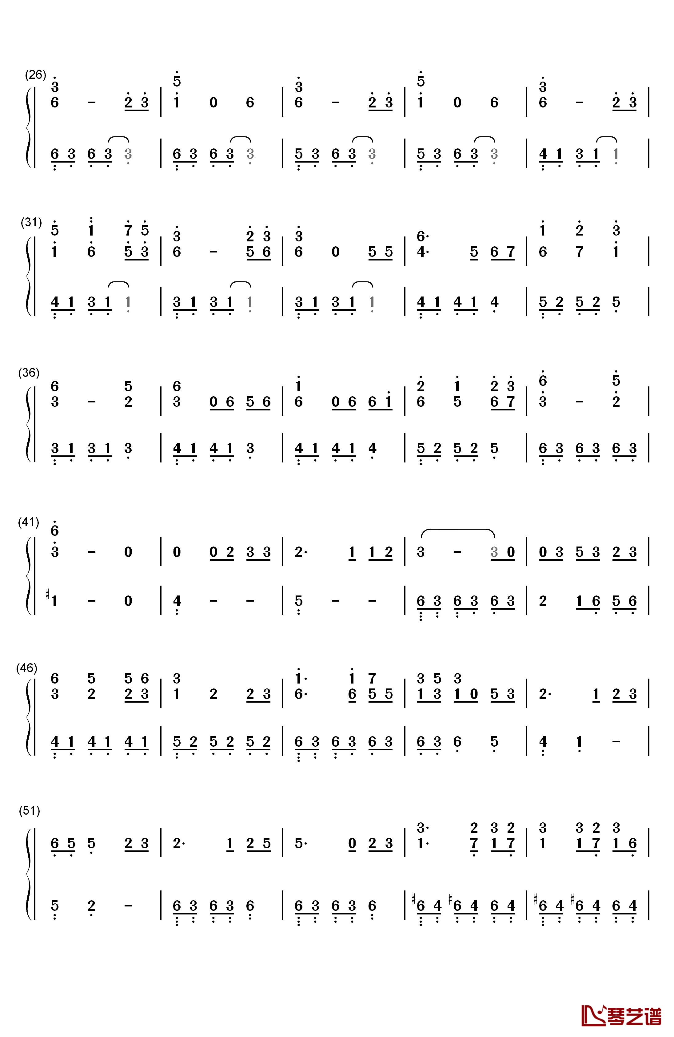 四季折の羽钢琴简谱-数字双手-鏡音リン  鏡音レン2