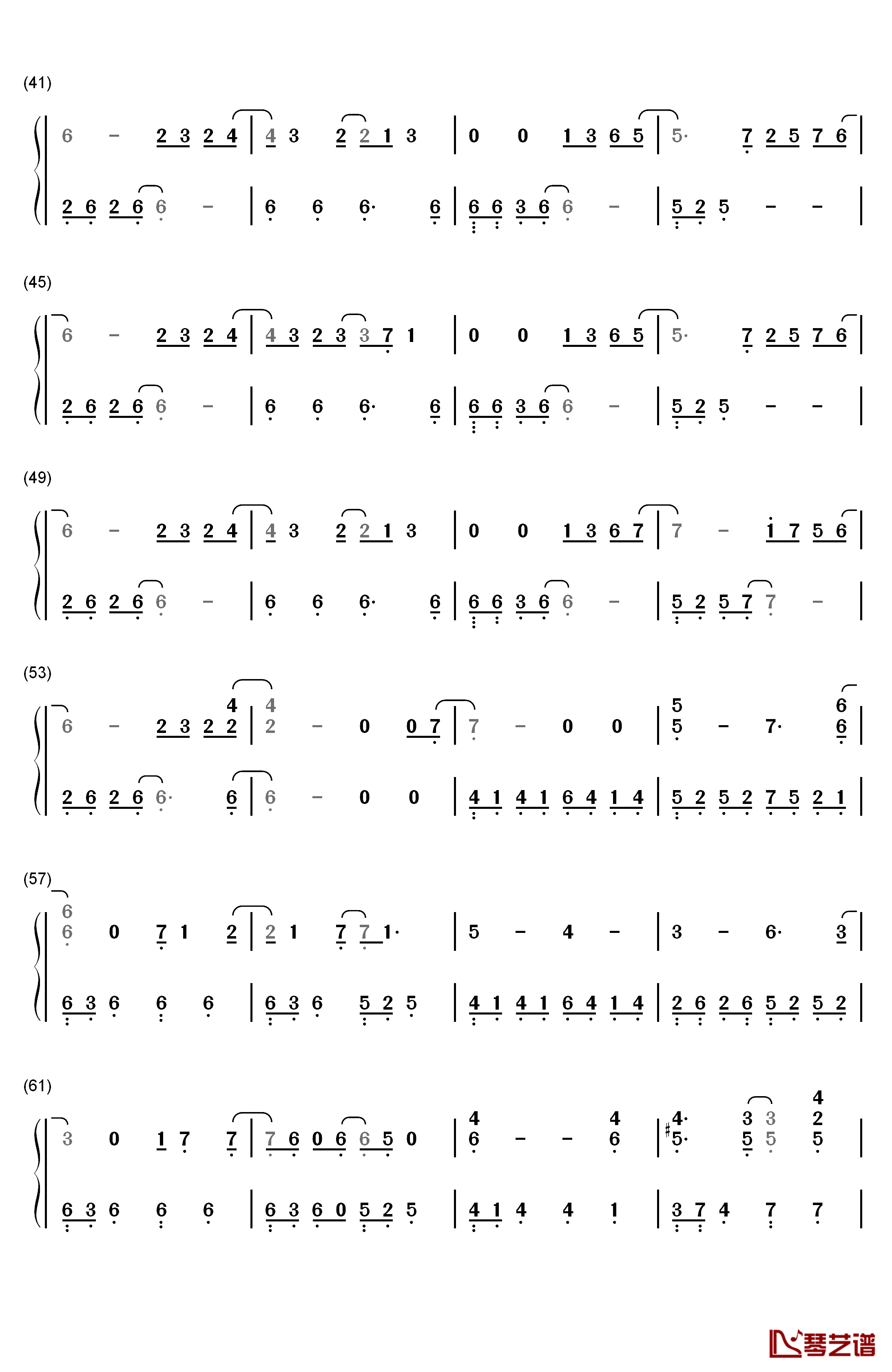 Lithium钢琴简谱-数字双手-Evanescence3