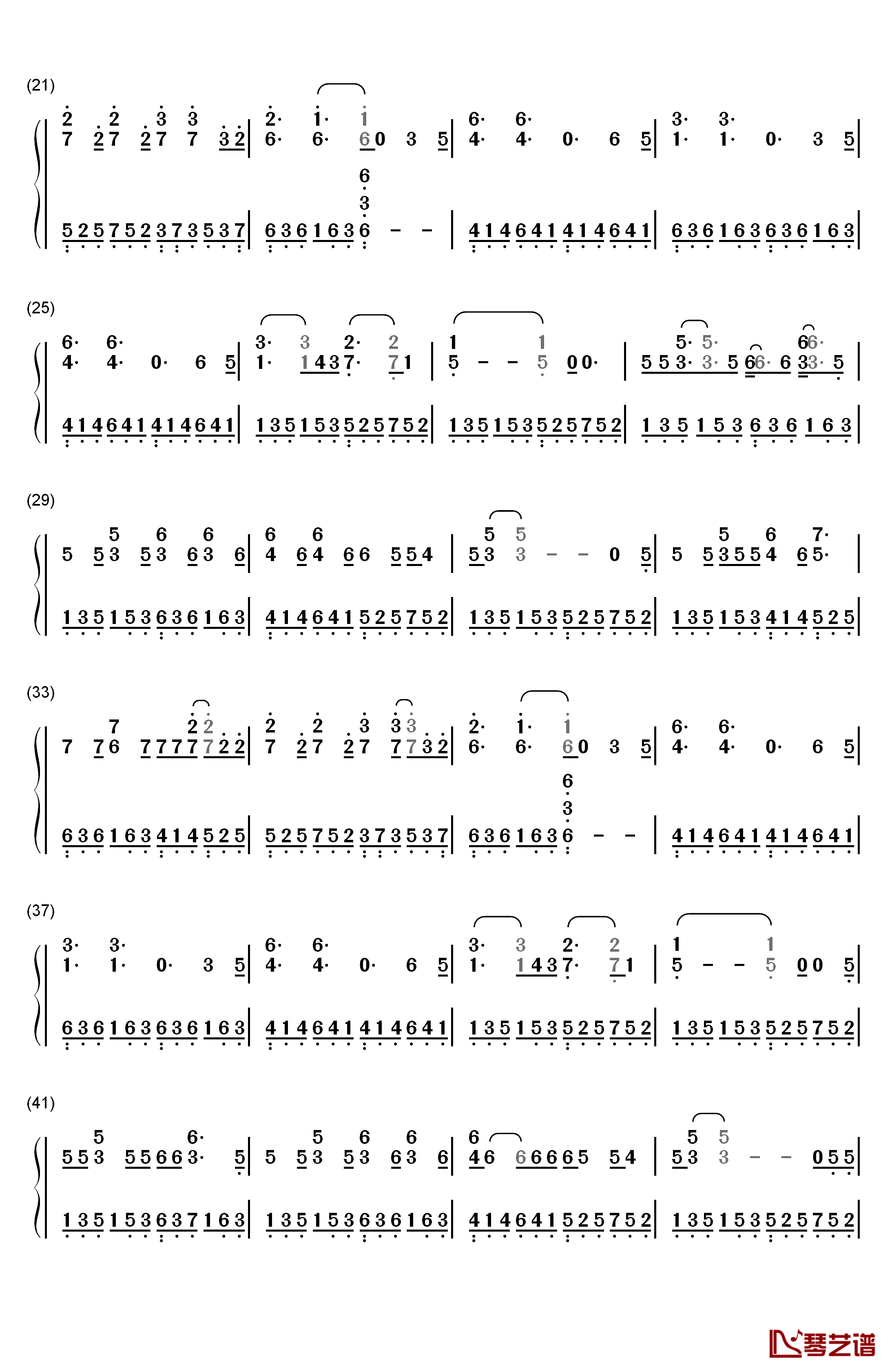 Hallelujah钢琴简谱-数字双手-Jeff Buckley  Leonard Cohen2