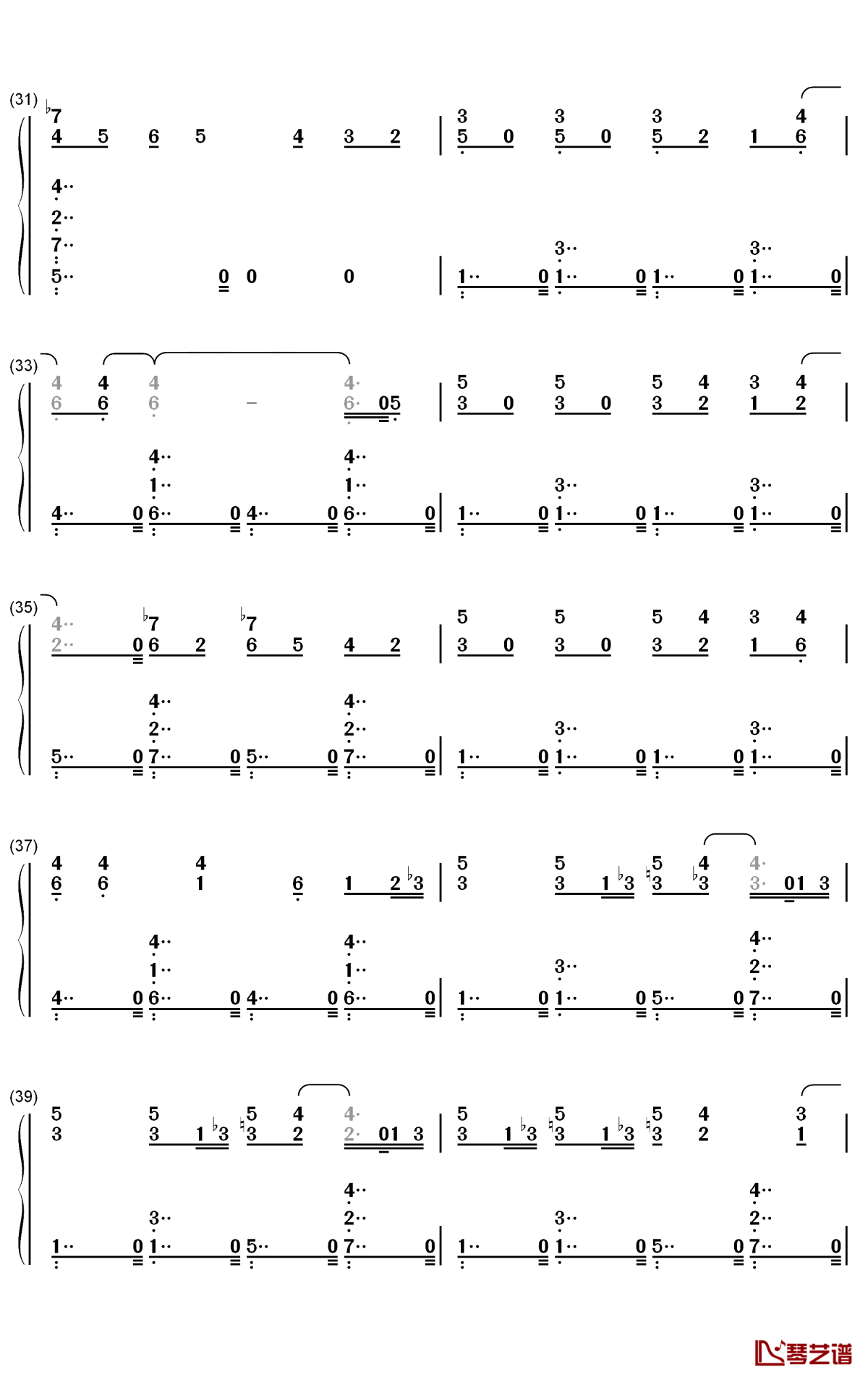 猫之步态舞钢琴简谱-数字双手-戴维·赫勒韦尔4