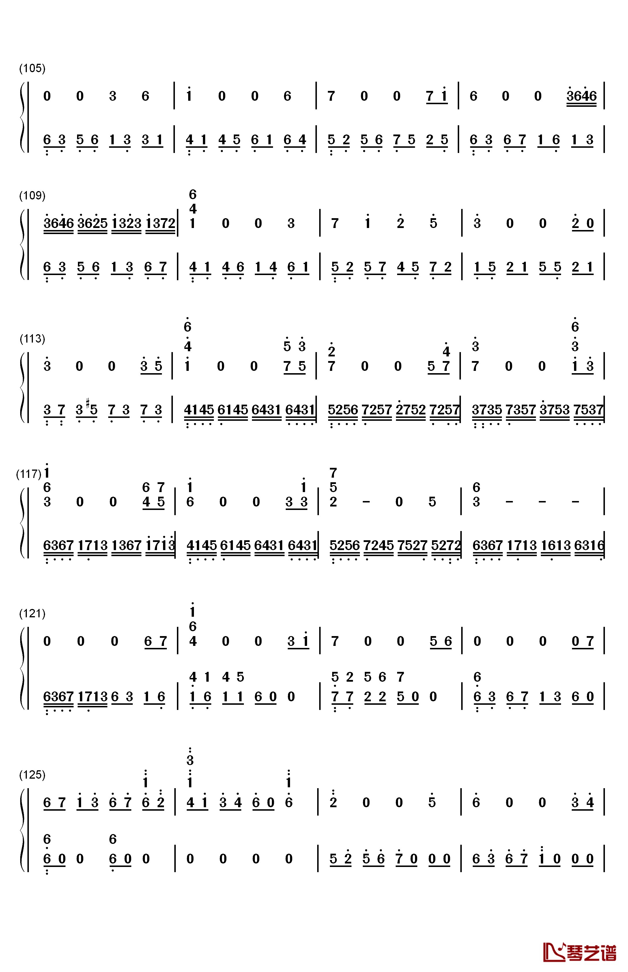 黑白的格调（1）川止于海钢琴简谱-数字双手-桃子5