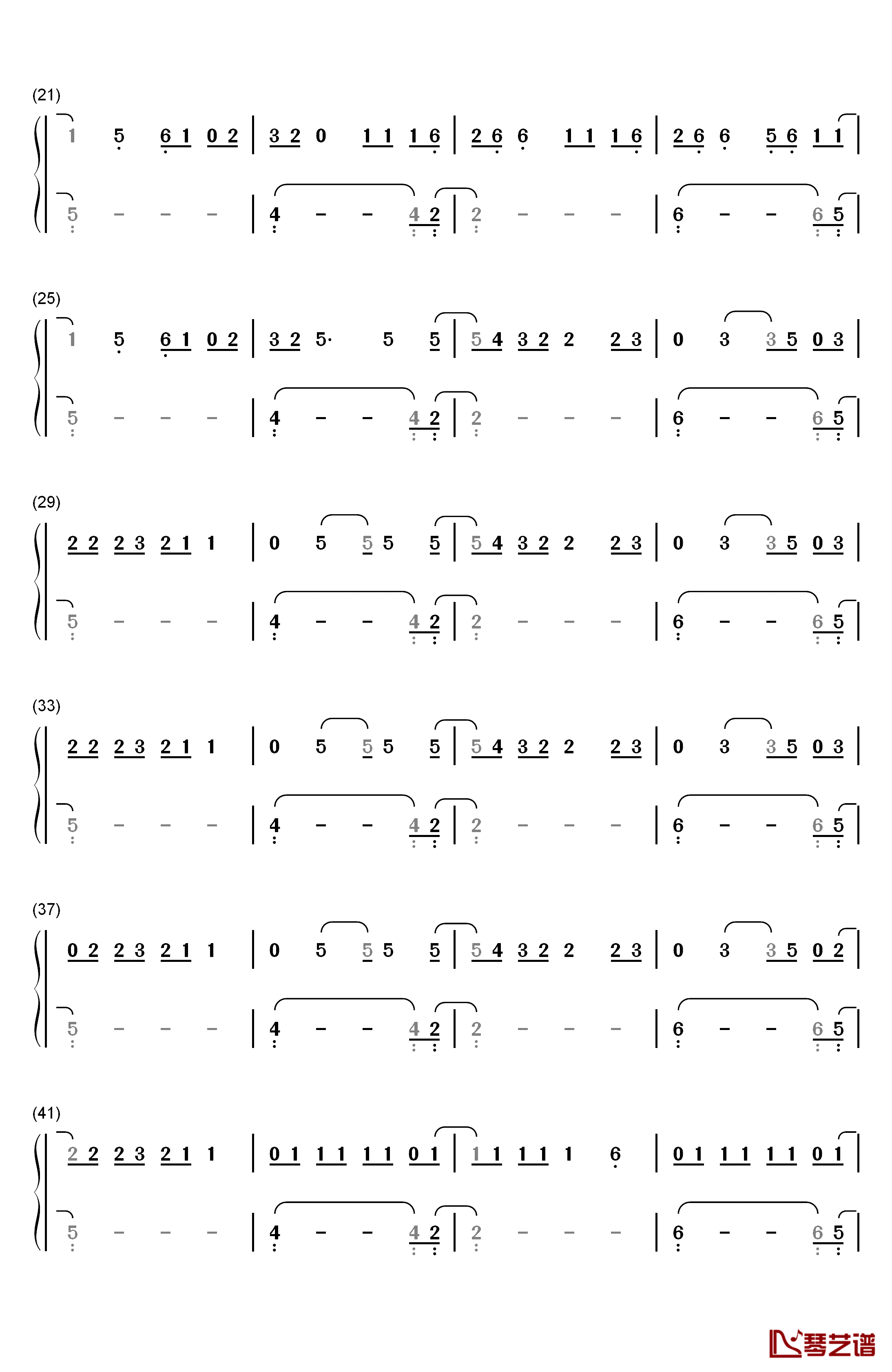 Domino钢琴简谱-数字双手-Jessie J2