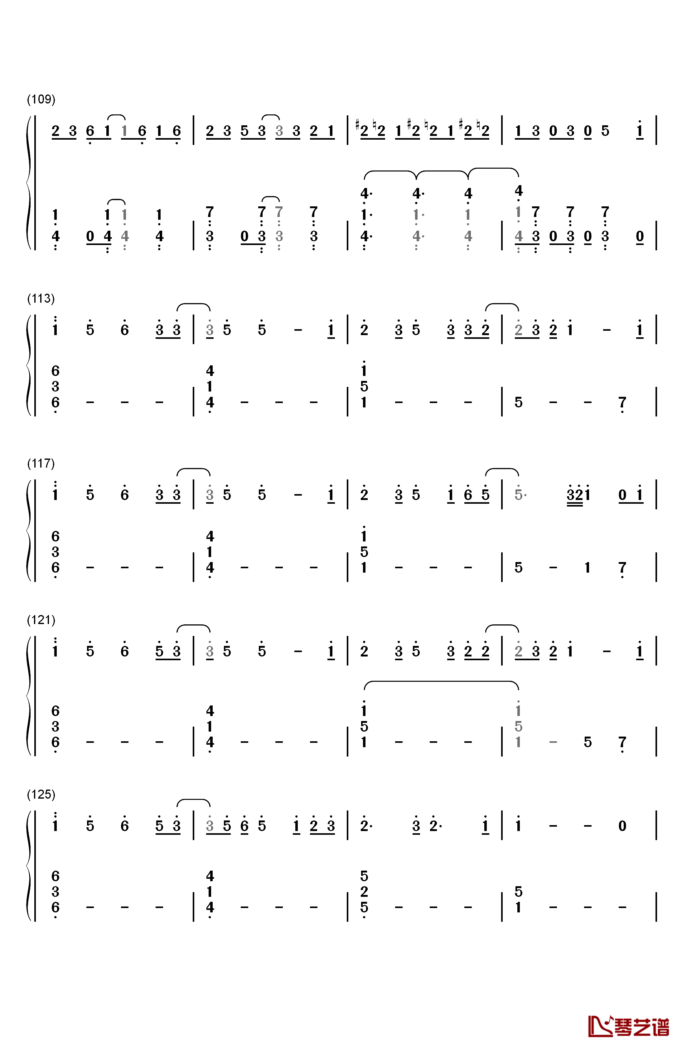 サマータイムレコード钢琴简谱-数字双手-IA6