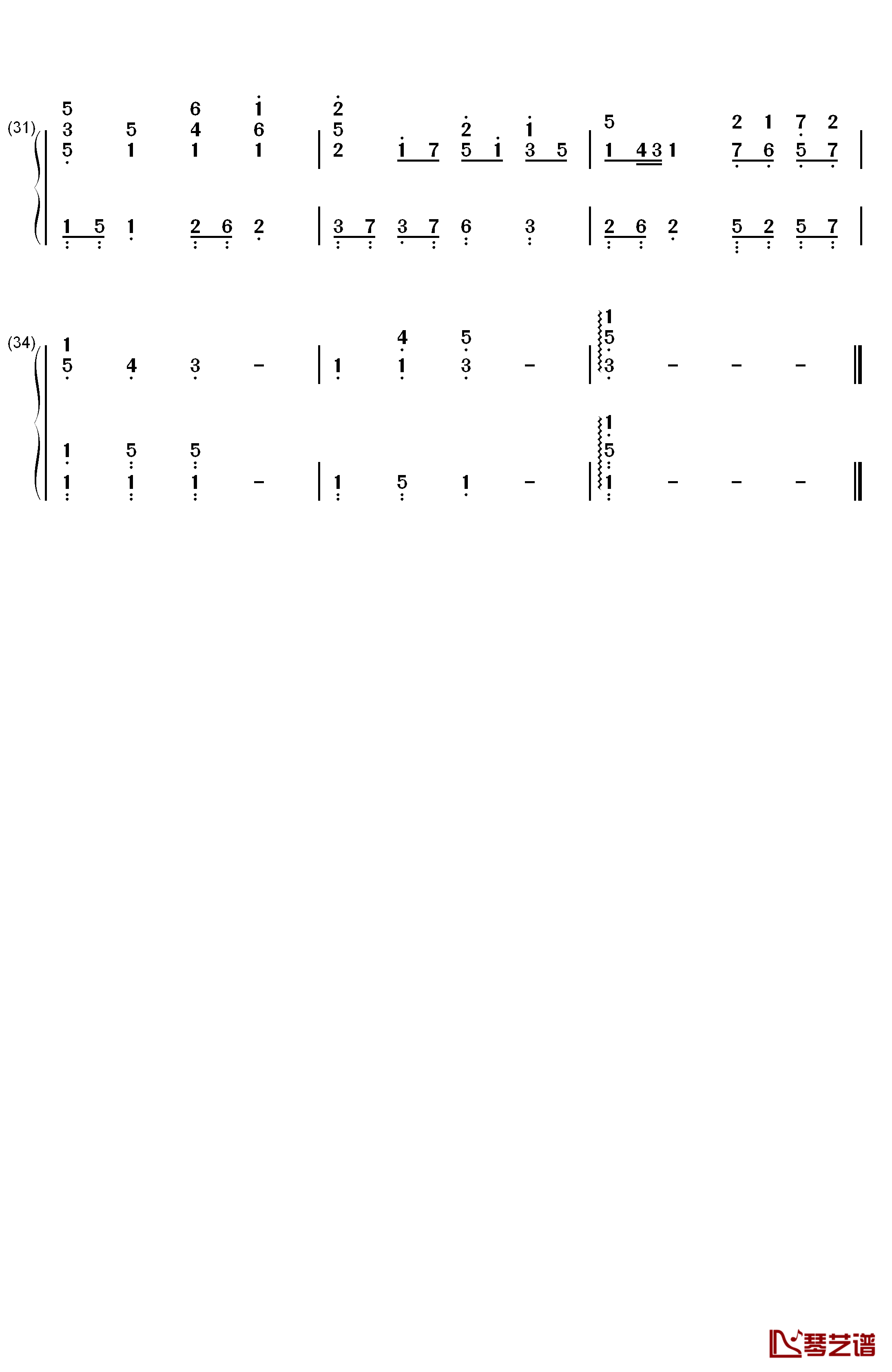 野牡丹の紫钢琴简谱-数字双手-未知3
