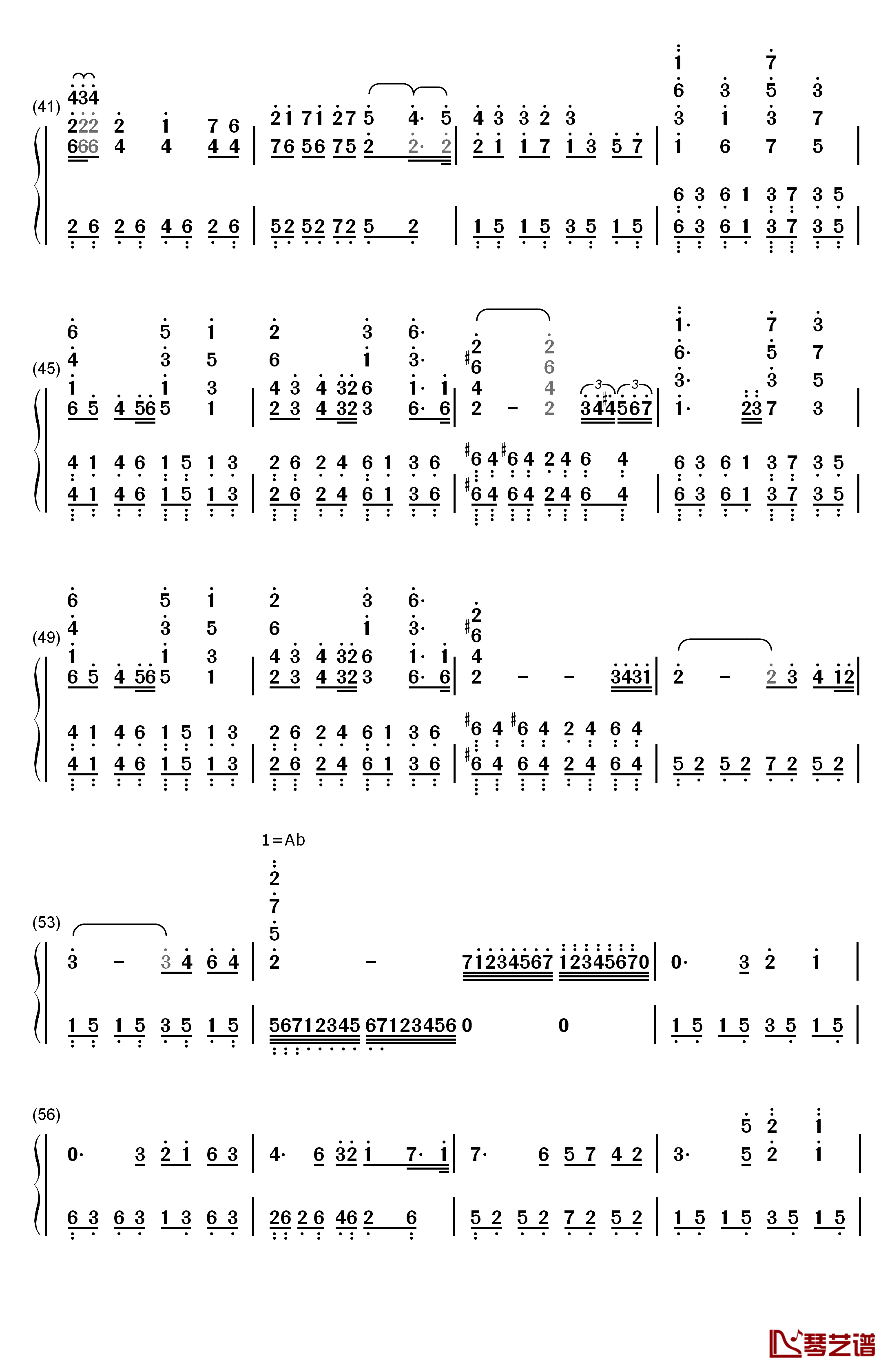 Adagio in C Minor钢琴简谱-数字双手-雅尼3
