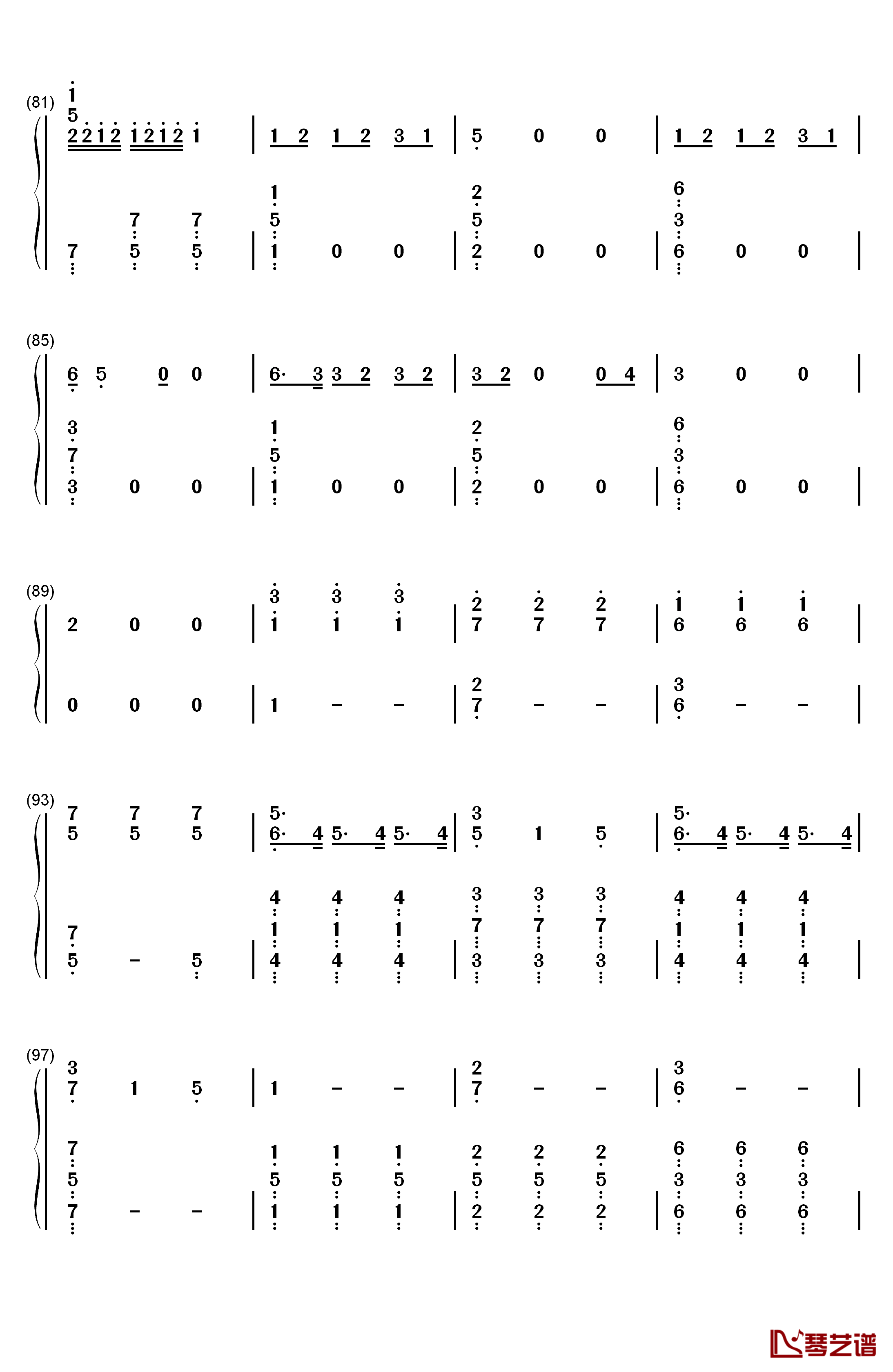 Two Fux钢琴简谱-数字双手-Adam Lambert5