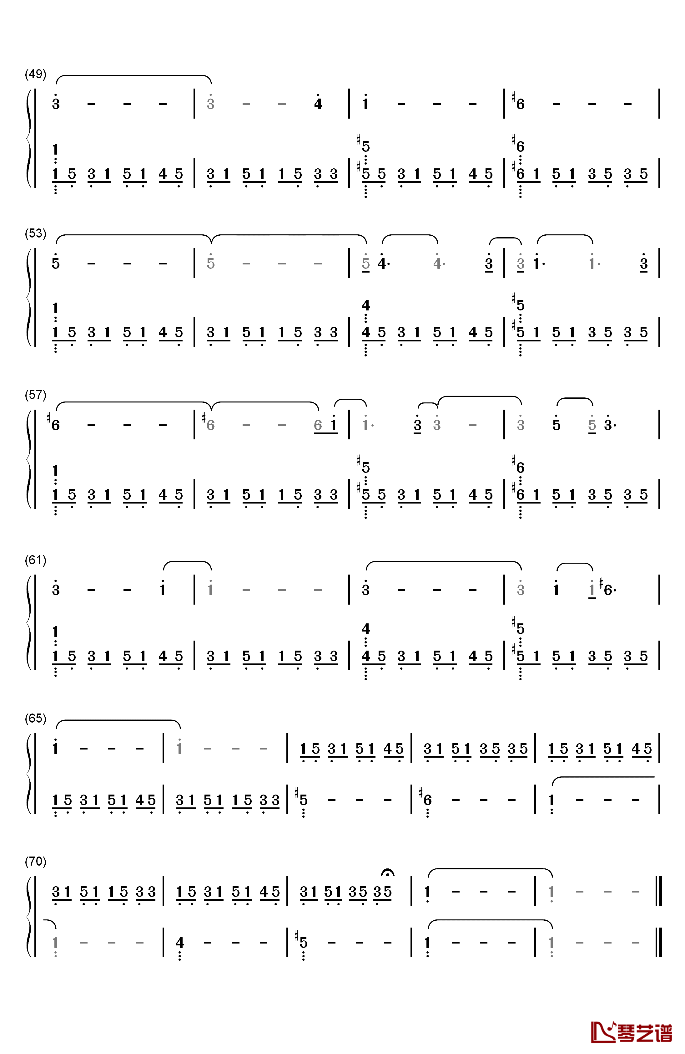 堡垒之夜钢琴简谱-数字双手-Rom Di Prisco3