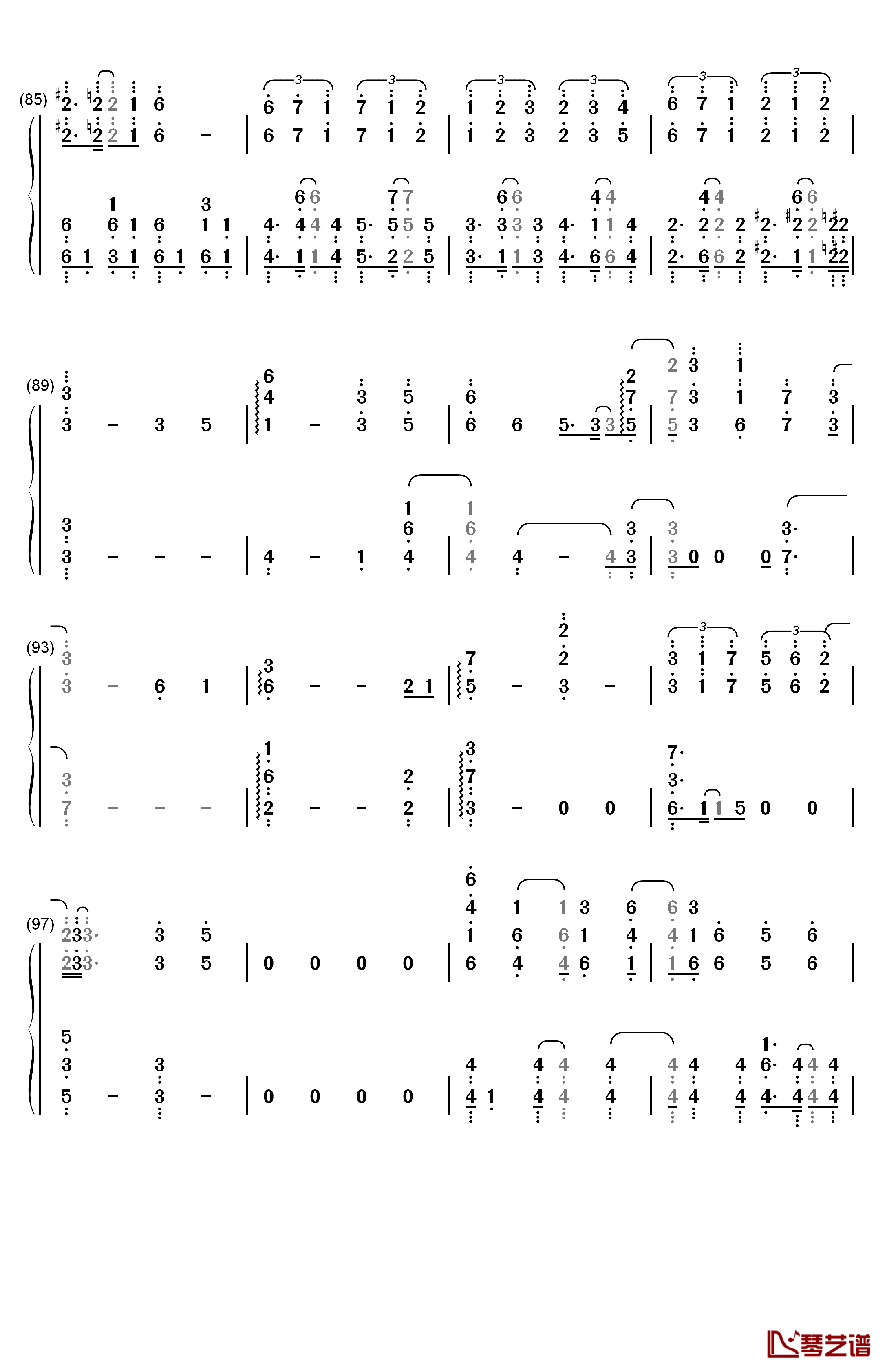 Synchrogazer钢琴简谱-数字双手-水树奈々6
