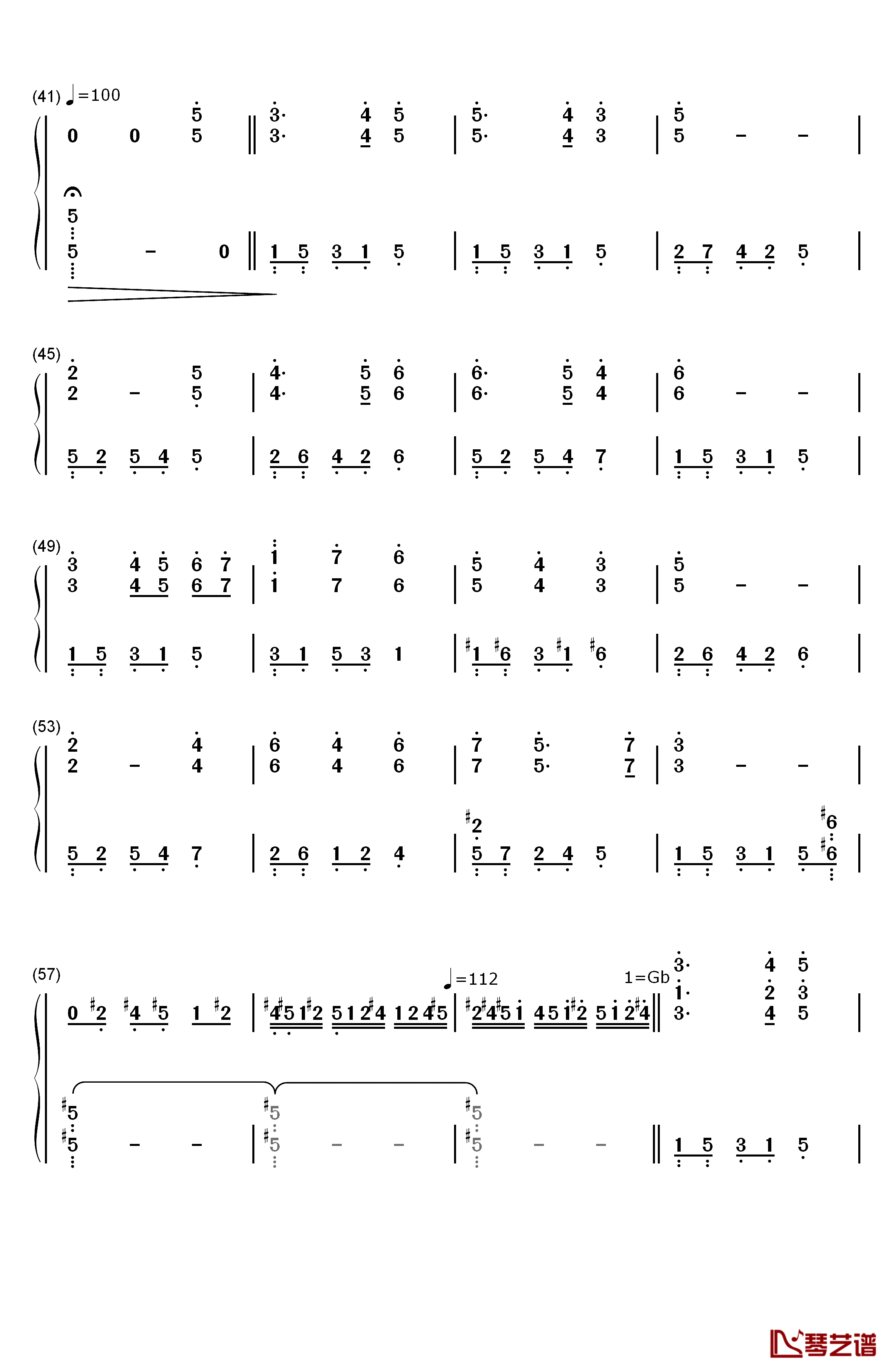 棉花国的星星钢琴简谱-数字双手-克莱德曼3