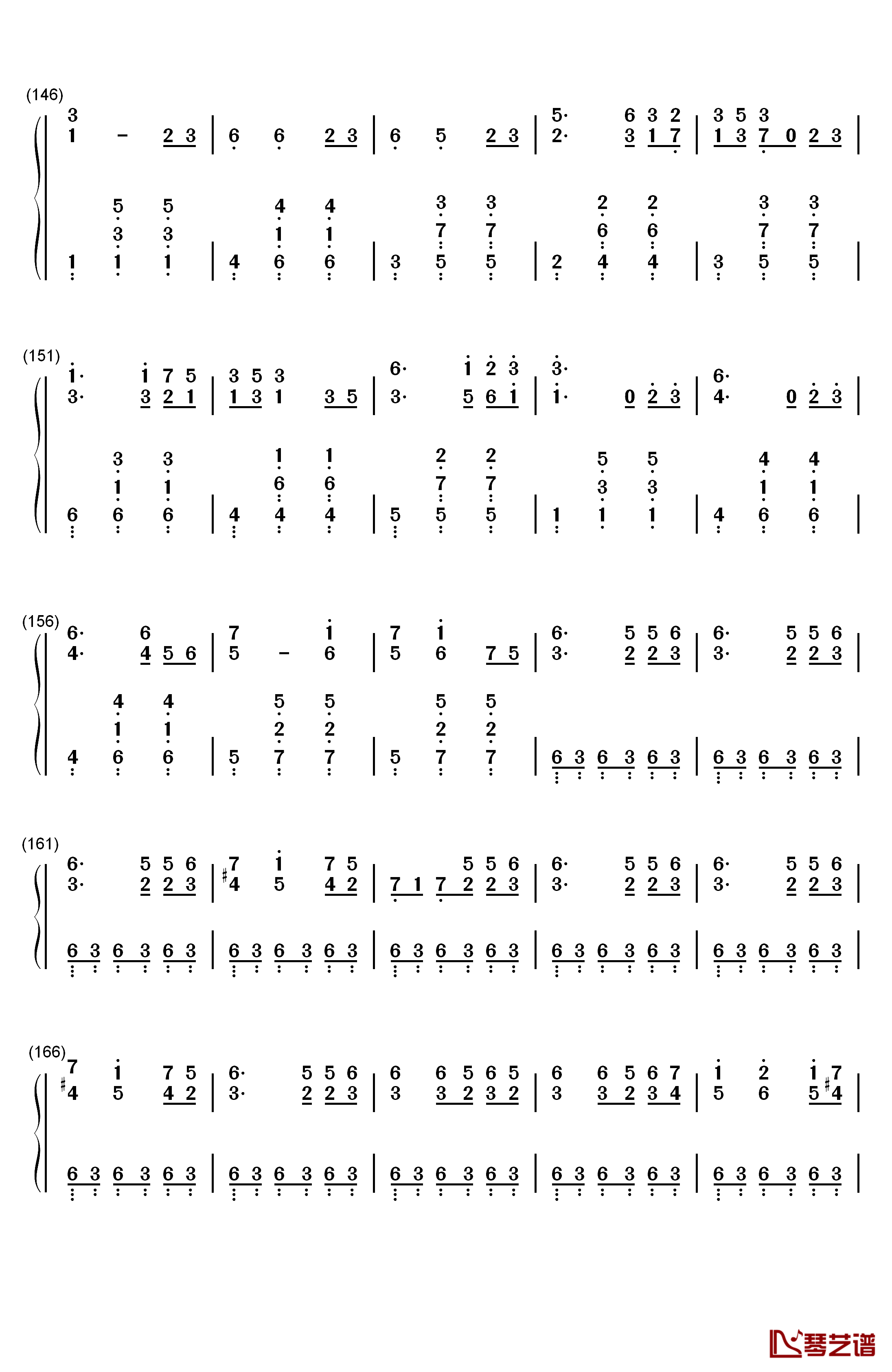 四季折の羽钢琴简谱-数字双手-鏡音リン  鏡音レン6