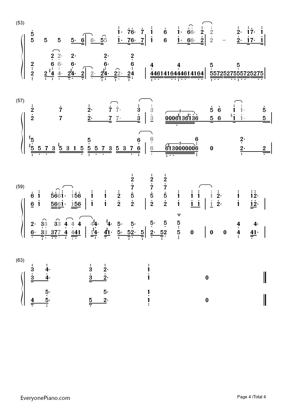 ときめきポポロン钢琴简谱-数字双手-チマメ队4