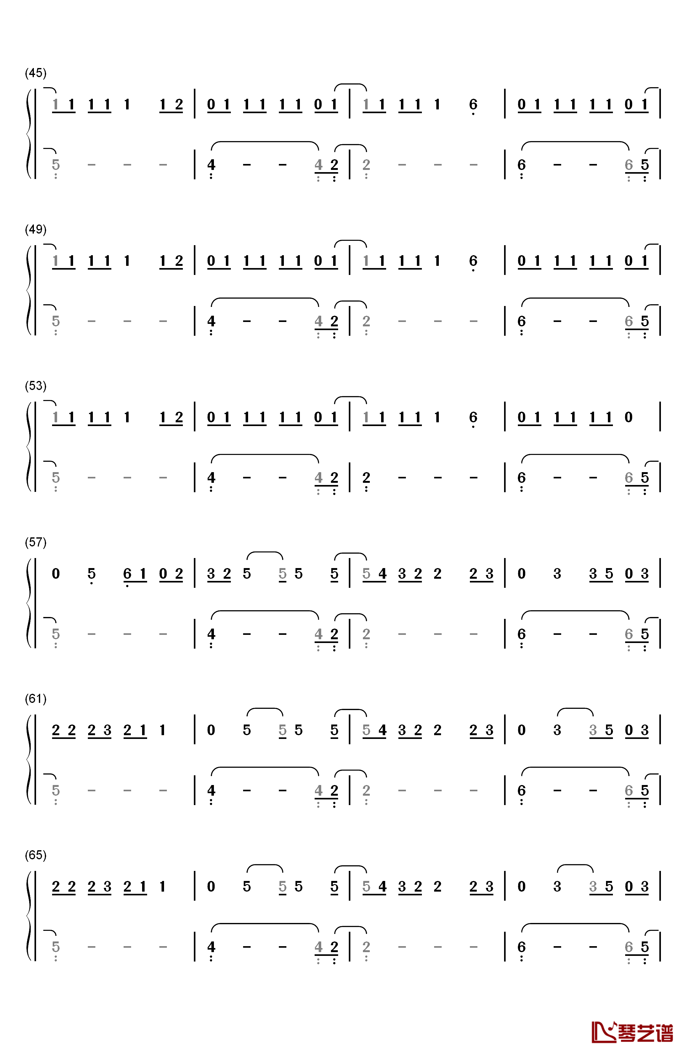 Domino钢琴简谱-数字双手-Jessie J3