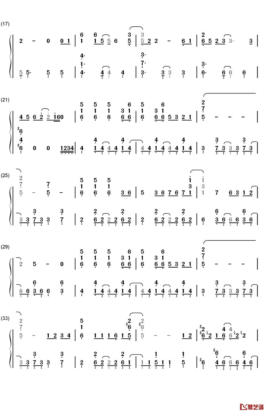 创圣のアクエリオン钢琴简谱-数字双手-AKINO2