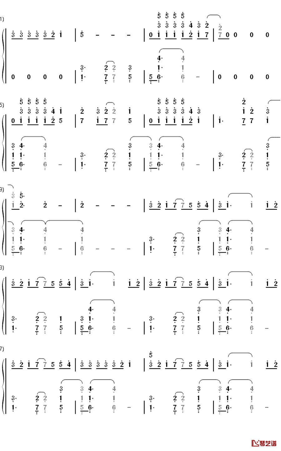 Find You钢琴简谱-数字双手-Zedd3