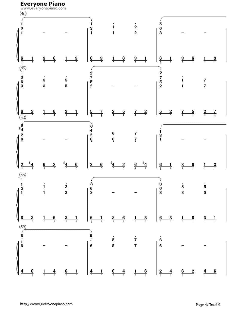 上古卷轴5：天际主题曲钢琴简谱-数字双手-Jeremy Soule4