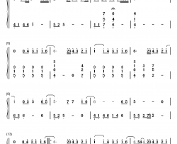 远方钢琴简谱-数字双手-S.H.E